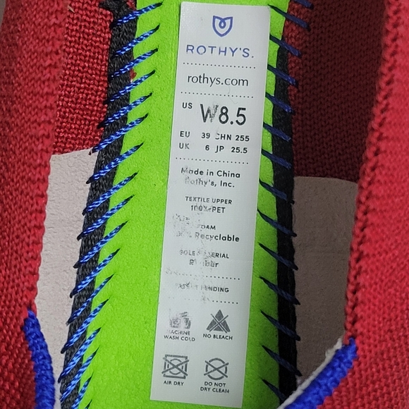 Rothy's The Point Red Chili Flats. - Picture 6 of 12